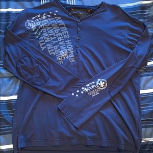 Dark blue long sleeve Point Zero Tee